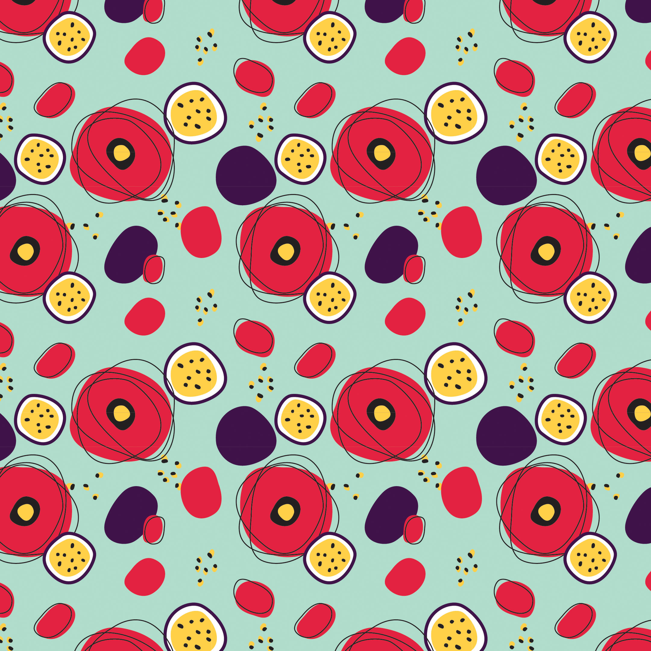 GBBO pattern art series by Sophia Adalaine // dessert week
