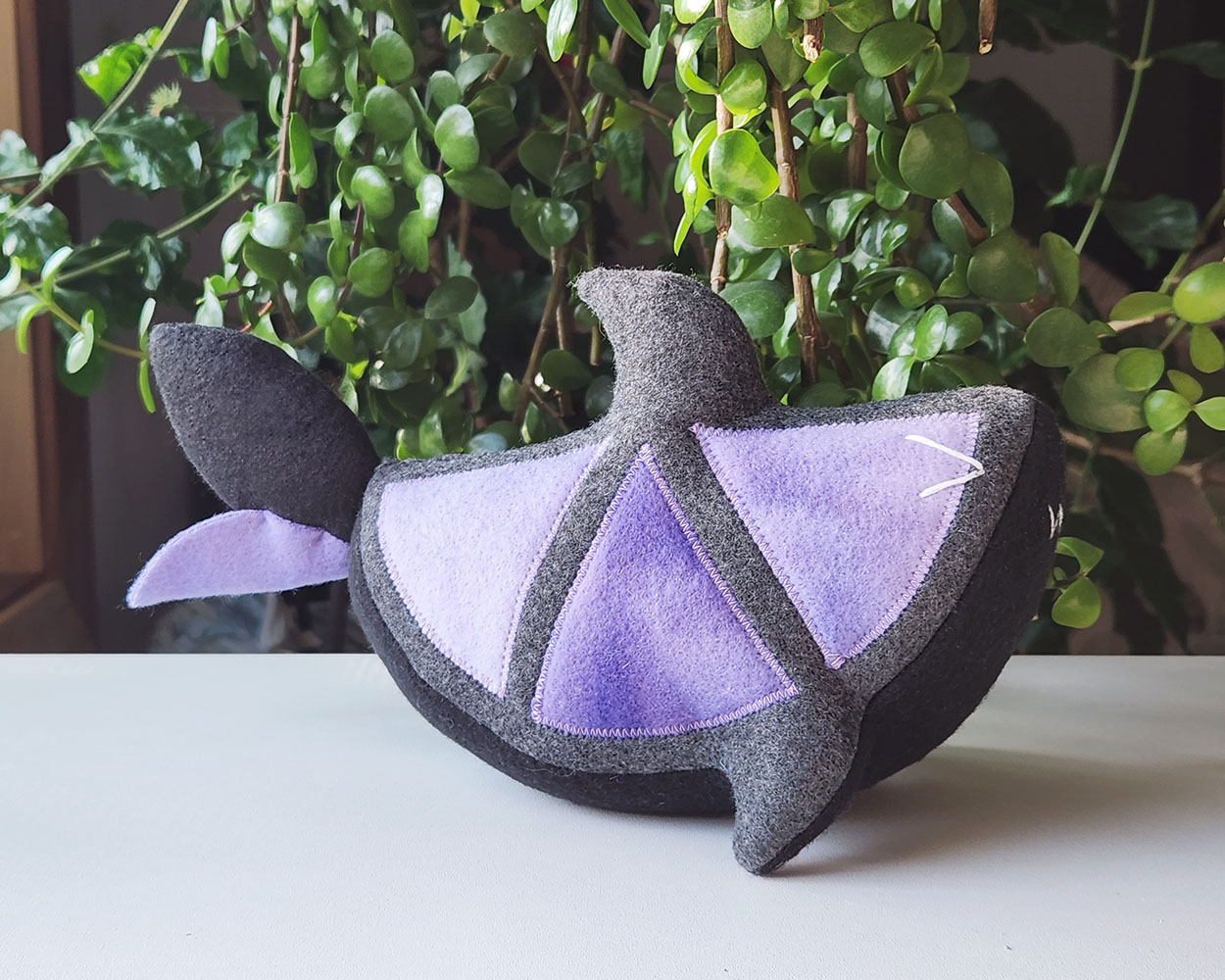 Custom plush toy art commission by Sophia Adalaine // cute handmade goth Baby Lemon Shark