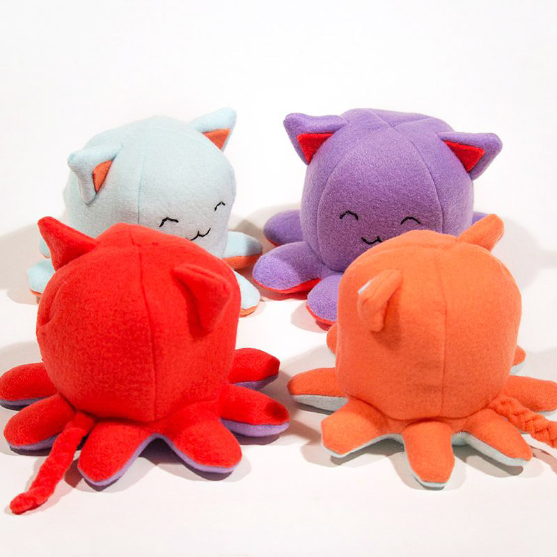 colorful Taneko the Octo-puss plush toys