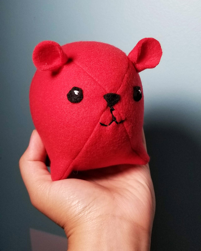 Strawbearry plush toy prototype