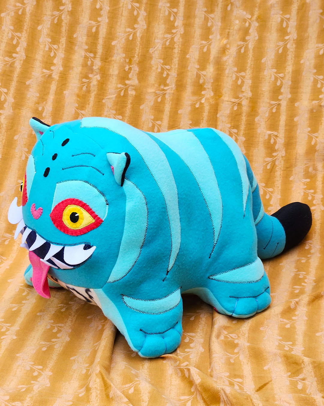 Derpy the Tiger from Kpop Demon Hunters // soft sculpture art by Sophia Adalaine